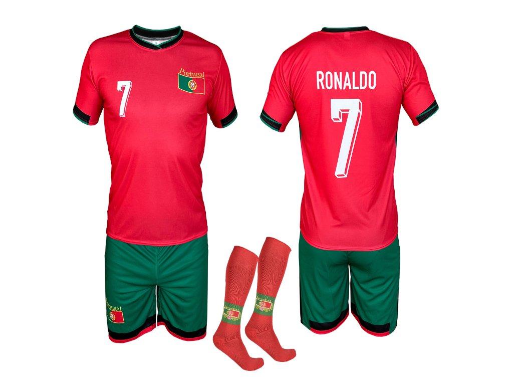 ShopJK Kinder Heimtrikot mit Kniestrümpfen Ronaldo Portugal RONPOR128