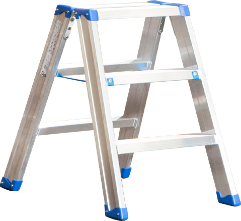 Josef Steiner Alu-Stufen Stehleiter Mod. SL - Stufenanzahl: 3, Länge: 0,74 m SL-03