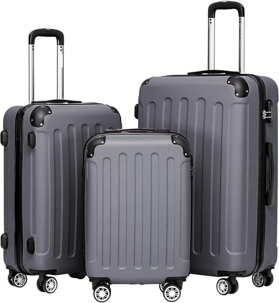 Famanu Hartschalen-Trolley XL-L-M - Geschäftliches Grau SHSHOP