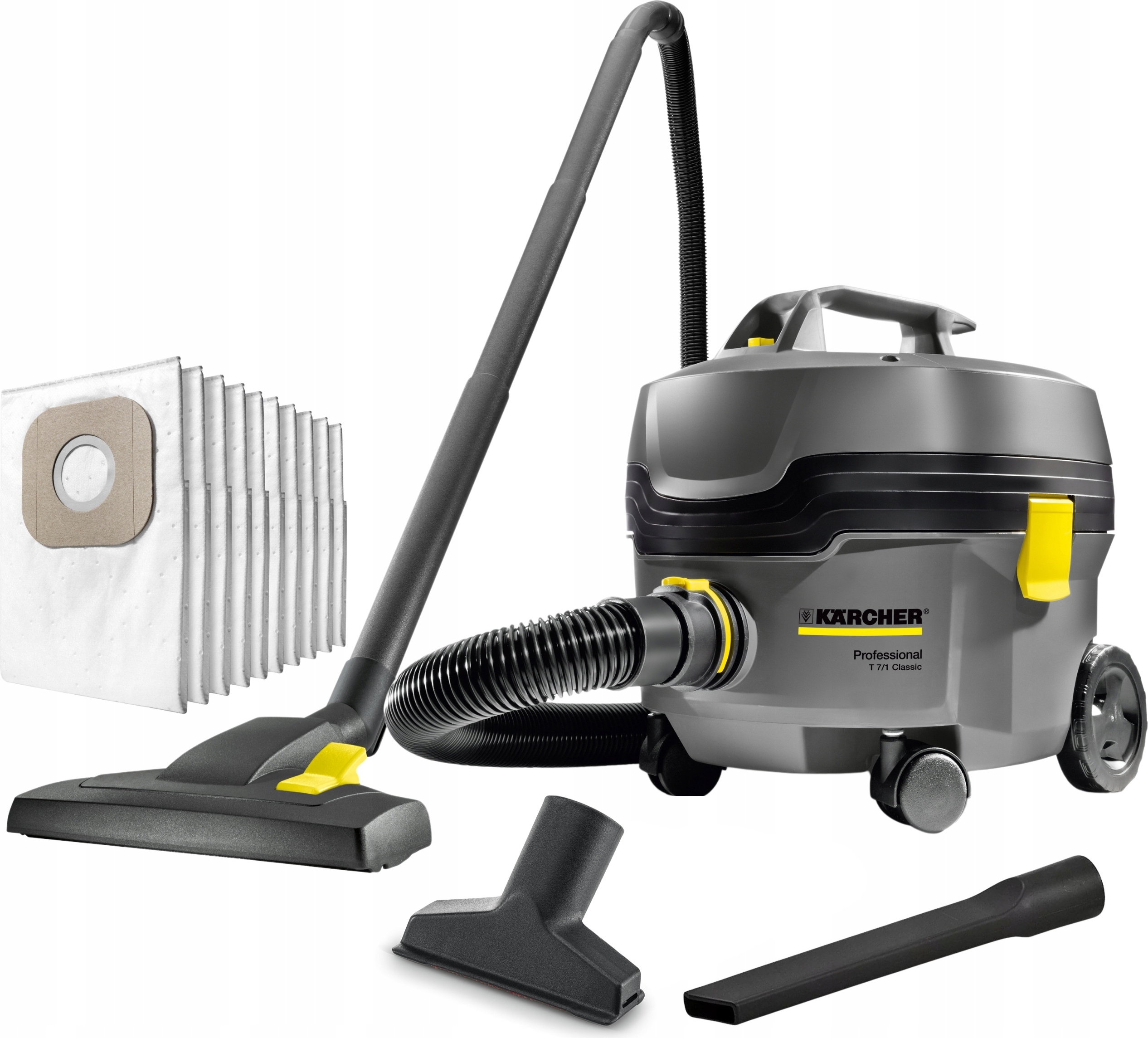 Profesionálny Beutelloser Staubsauger Karcher T 7/1 850W 3,5Kg Hepa 7,5L 62Db