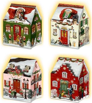 Mini adventný kalendár - Veselé vianočné domčeky