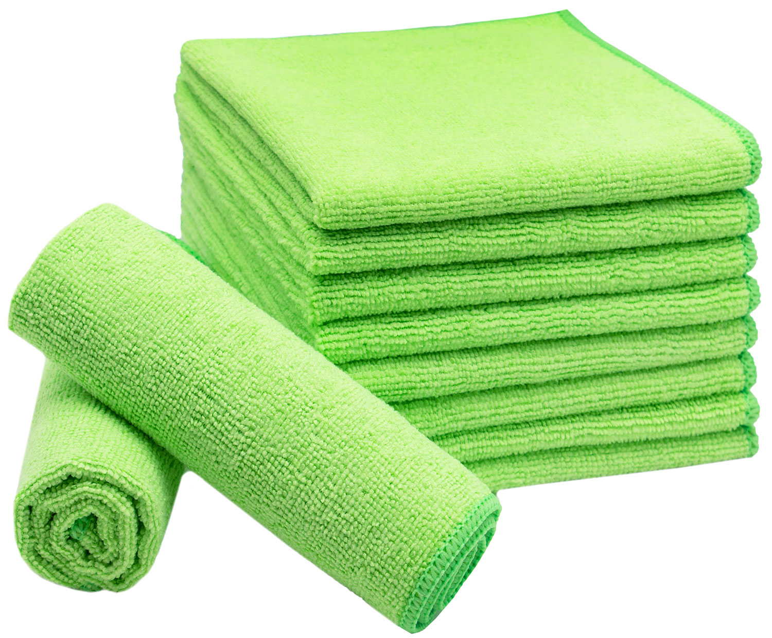 10 er Pack Microfasertuch Tuch Clean Pack 30x40 cm grün/grau 