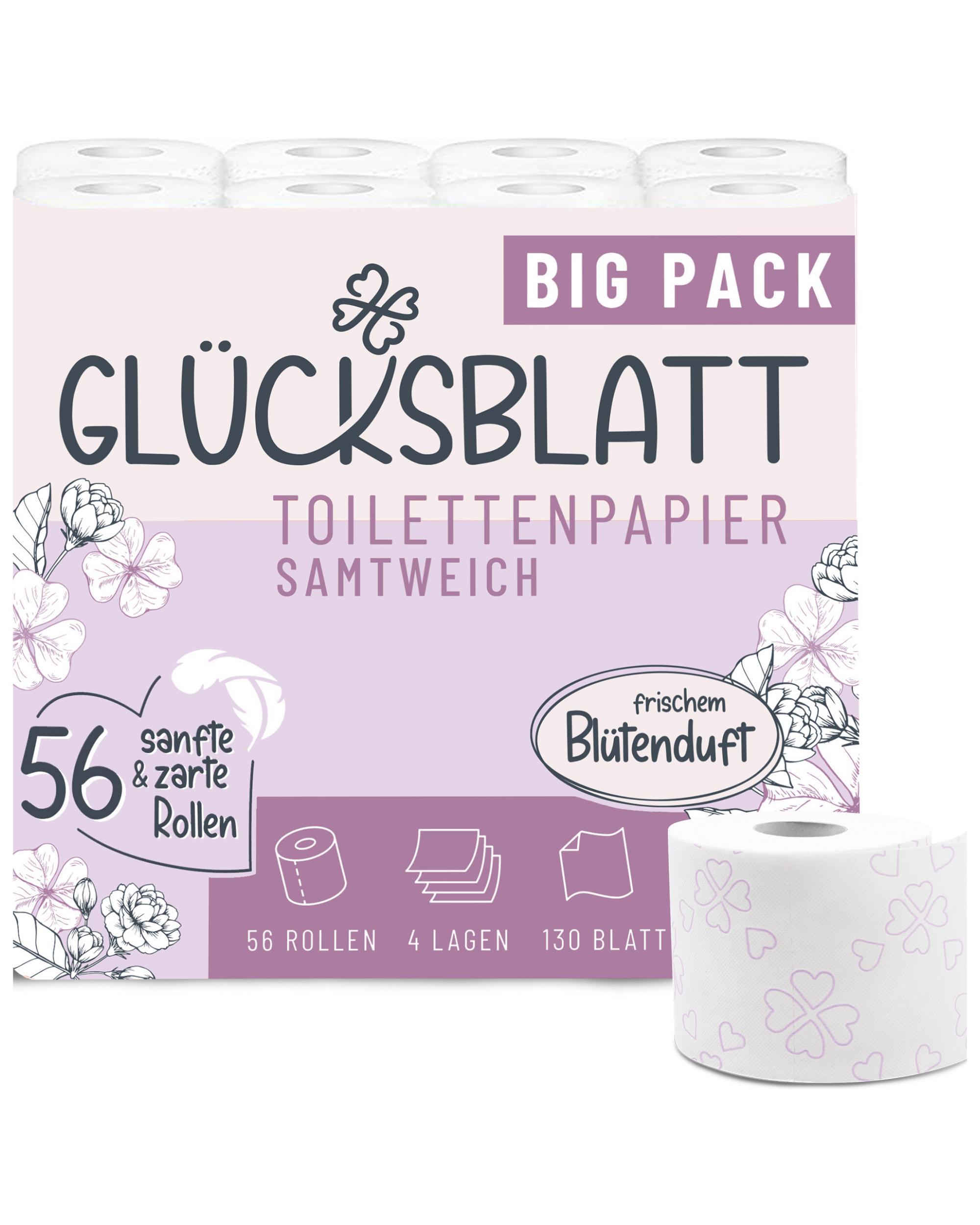 Oecolife Bambus-Toilettenpapier  56 Rollen, 3-lagig, Superweich &  Dermatest Geprft