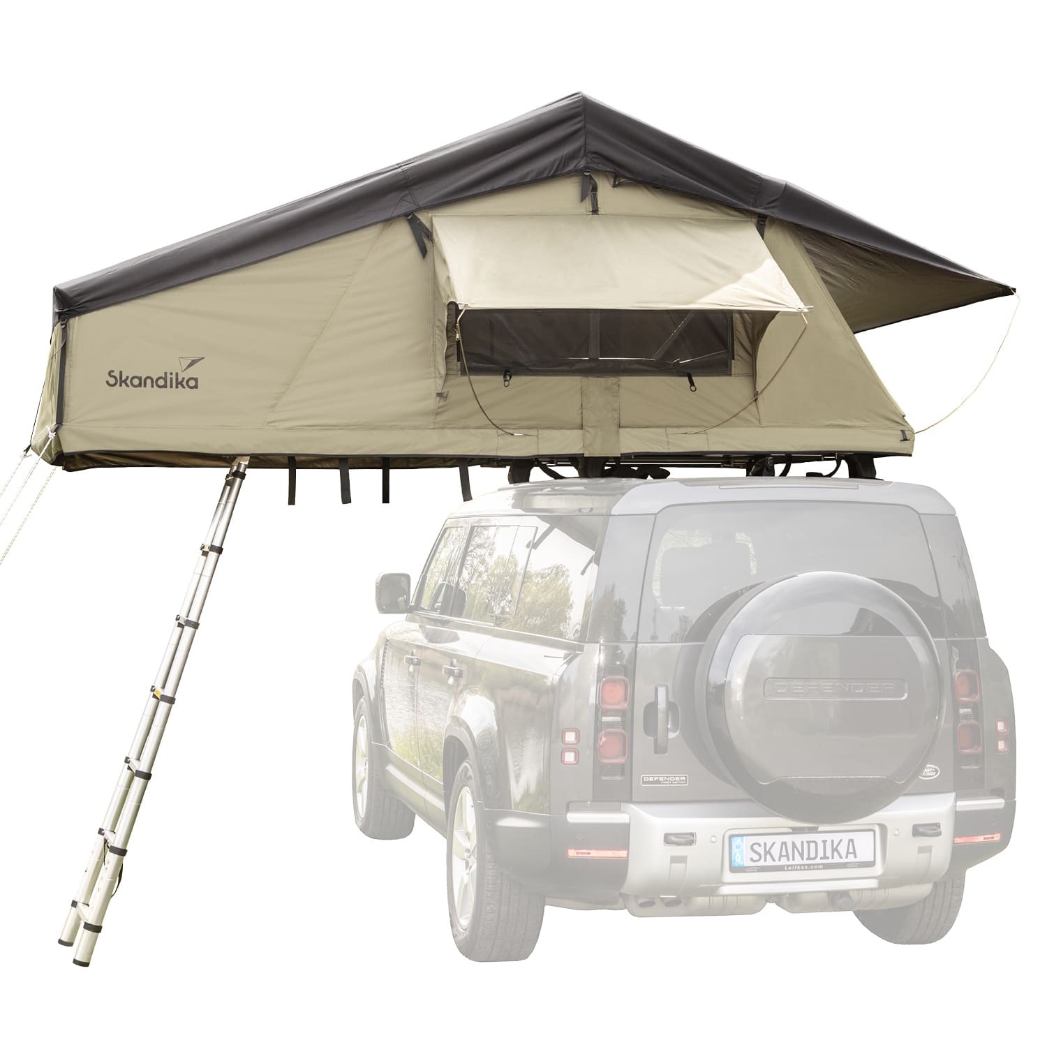 Skandika Dachzelt Freeland 240 x 160 | Autodachzelt für 2-3 Personen, Softcover Autozelt | Auto Zelt für PKW, Bus