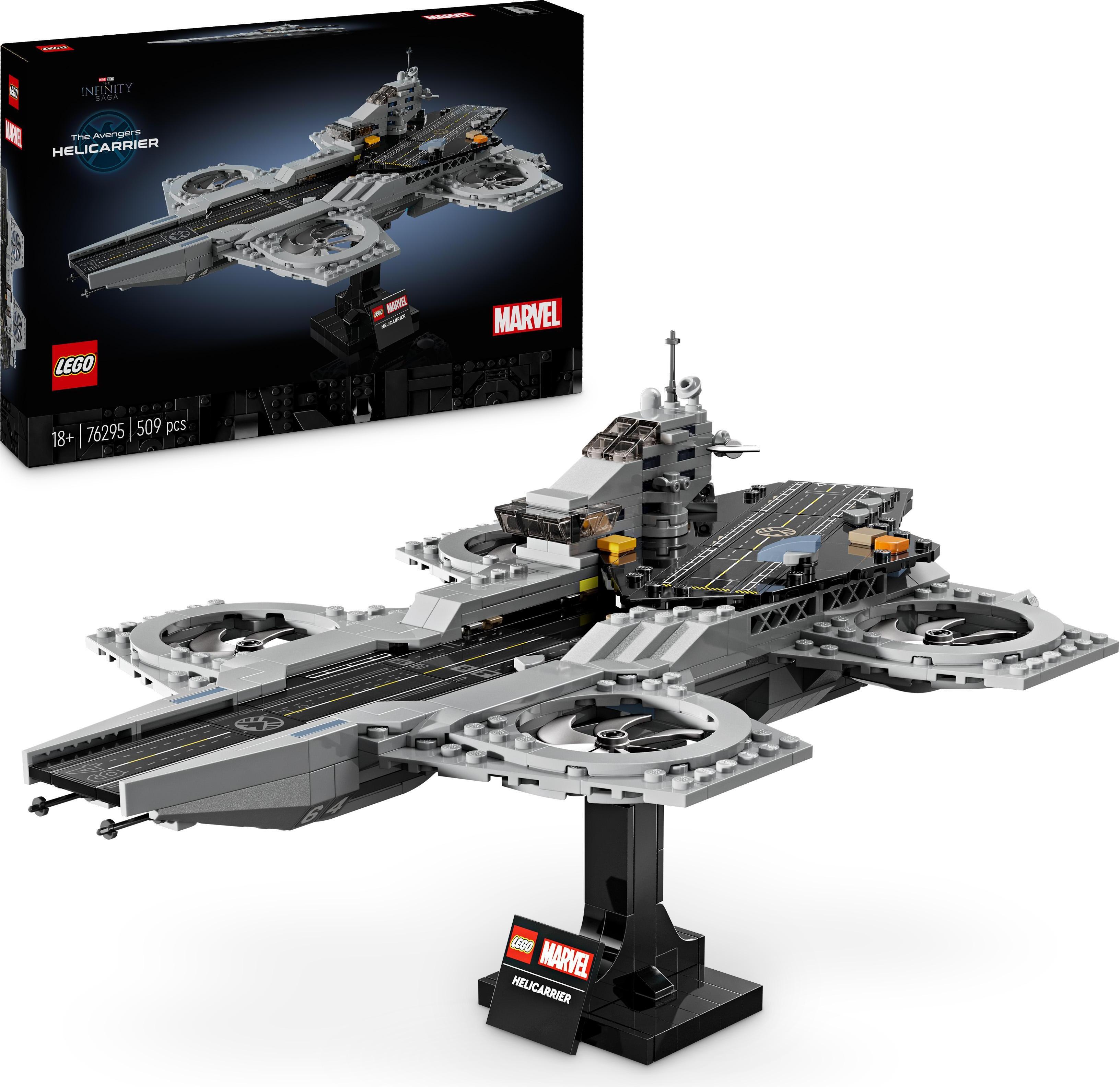 LEGO Marvel Helicarrier der Avengers, baubares Modell eines Flugzeugträgers für erwachsene Fans der Superheldenfilme und Baumeister, die gern Modelle sammeln, Geschenk für Erwachsene 76295