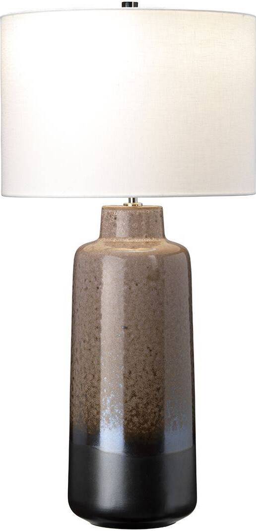 Elstead Lighting Elstead Maryland Tischleuchte E27 Hellbraun und mattes Graphit Weiß, UK MARYLAND-TL