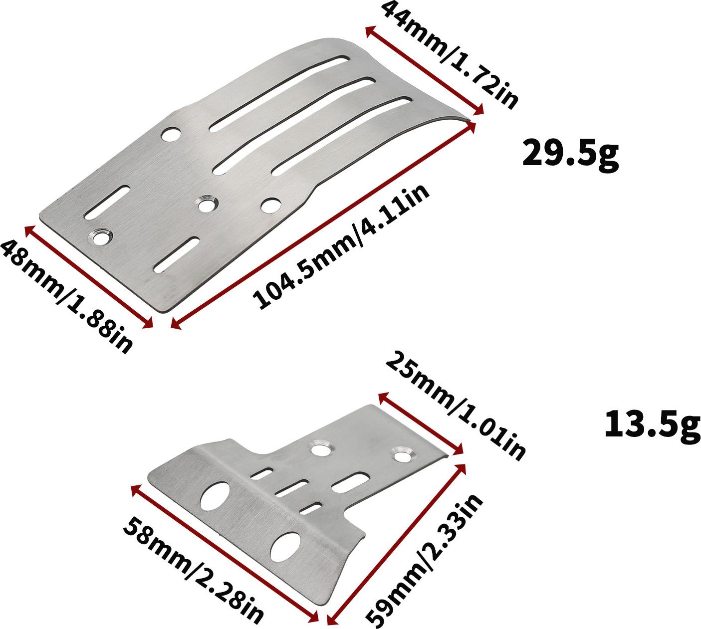 Cocosity Stahl Front- und Heckpanzerung für Tamiya BB01 BBX 1/10 Remote Control Car Upgrade Teile