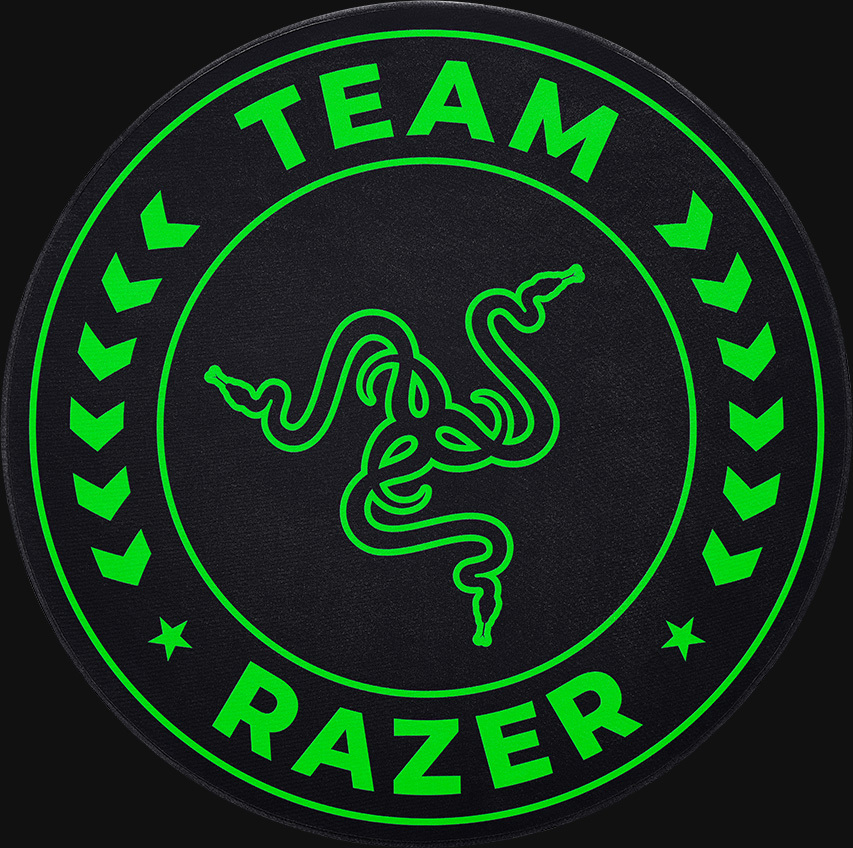 Razer Floor Rug - Podložka pod stoličky - Čierna - Zelená - Polyetyléntereftalát - Silikón - 1200 mm - 1200 mm - 2 mm