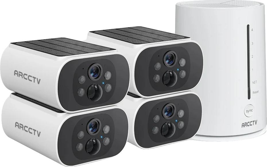 Bezdrôtová kamera, rozlíšenie 4 MP HD, solárne napájanie, vodotesnosť IP66, nočné videnie, podporuje pripojenie 4 kamier