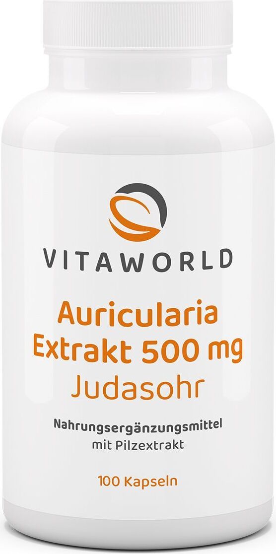 Vitaworld Auricularia Extrakt 500 mg | 100 Kapseln | standardisiert auf 50 % Polysaccharide | vegan 17933380