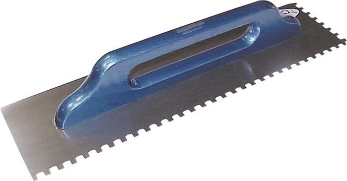 Haromac Schweizer Glttekelle Lnge 500 mm Breite 130 mm Buchenholzgriff Zahnung 10x10 mm gehrteter Qualittsstahl 11551010