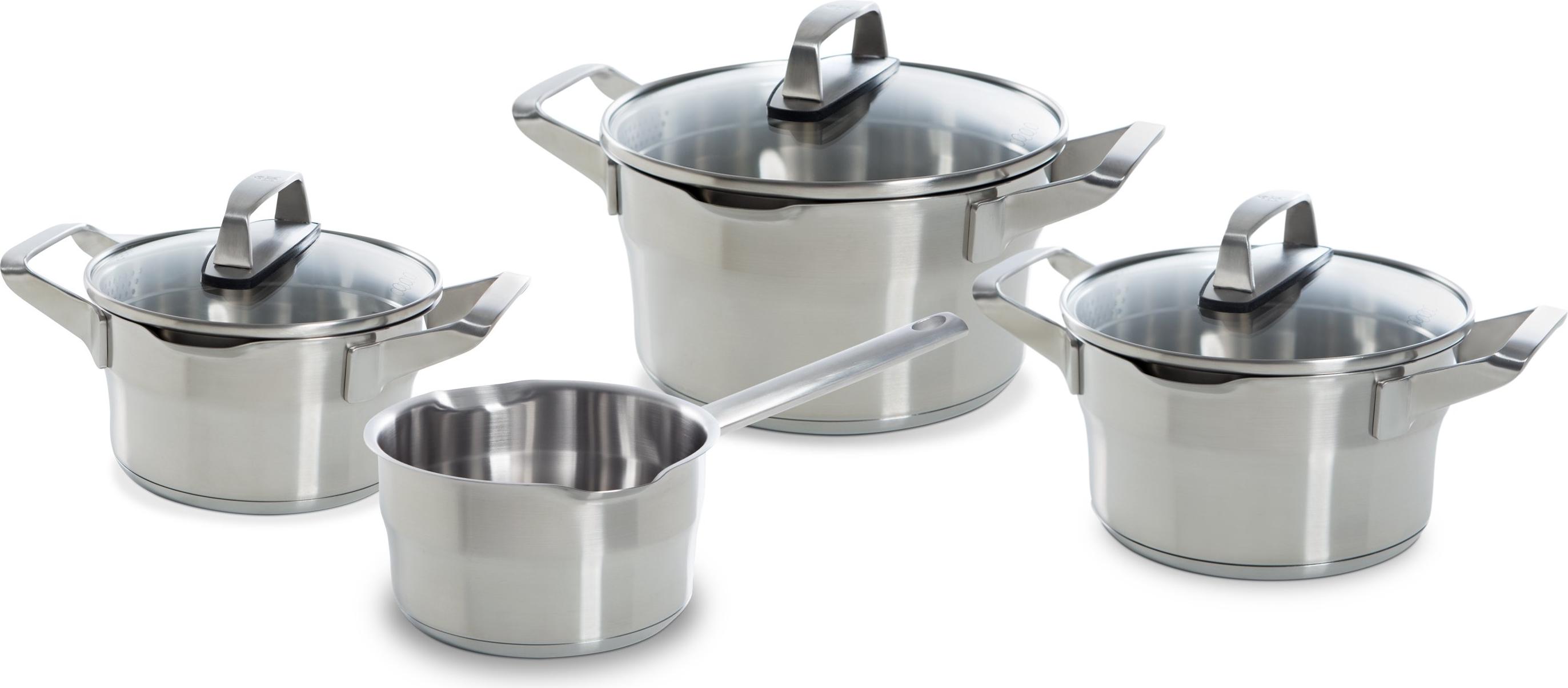 B+K Bk Premium+ Pfannen-Set 4-teilig aus Edelstahl Alle Wärmequellen 101-1131