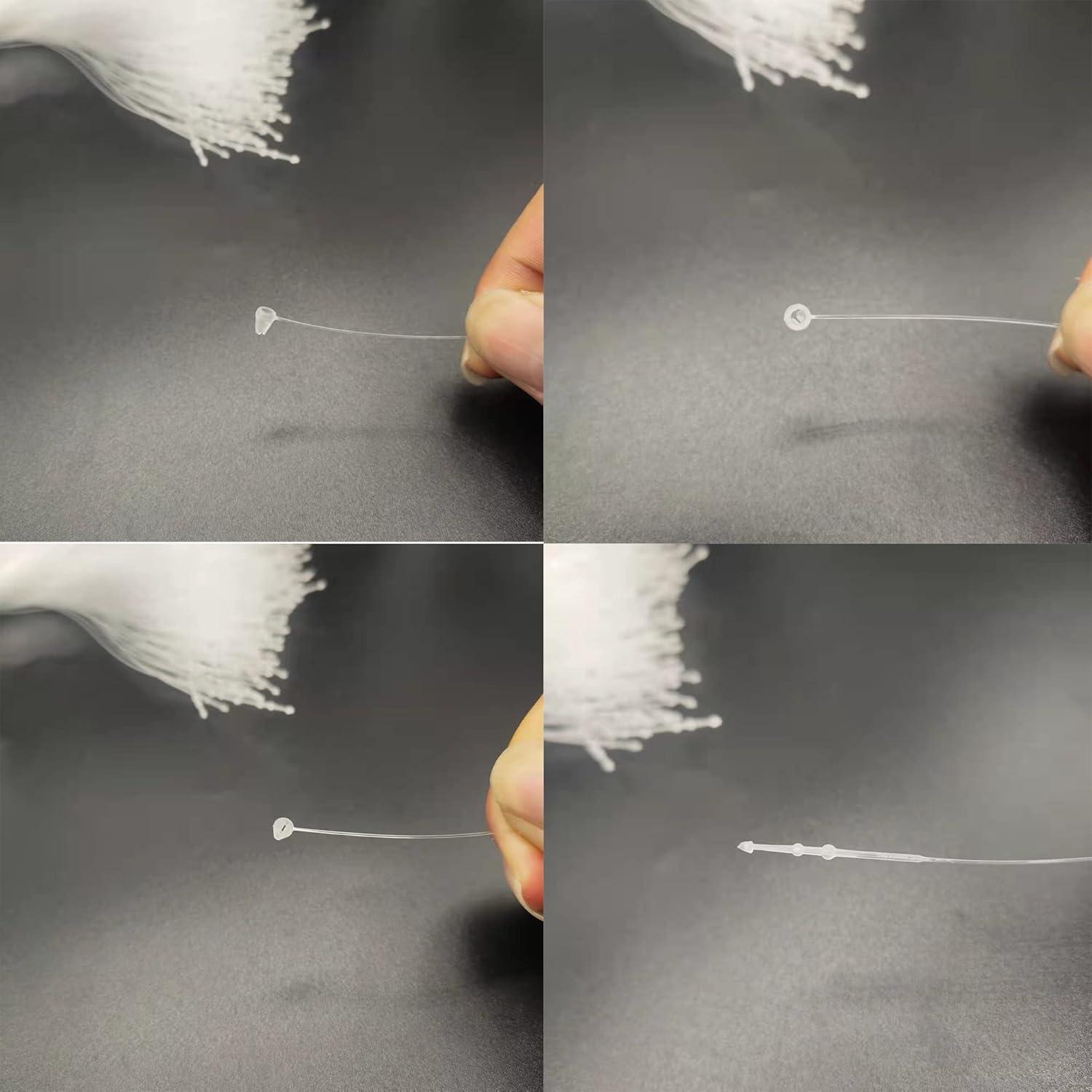 Markenlos Sicherheitsdrähte (300 mm) 2000 Stück für Etiketten Kabelbinder Luspins für Kleidung andere Produktetiketten Kunststoff (weiß 30 cm)