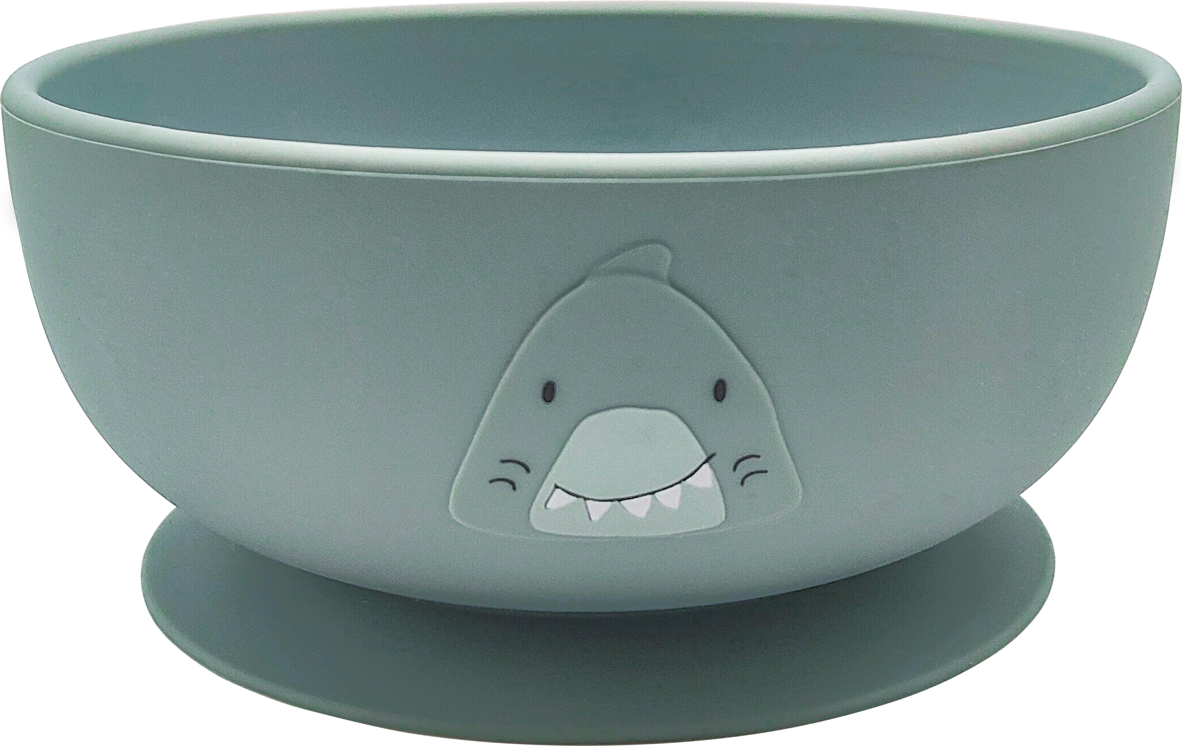 Trixie Silikon Schüssel mit Saugnapf - Kindergeschirr Mr. Shark blau 96-458