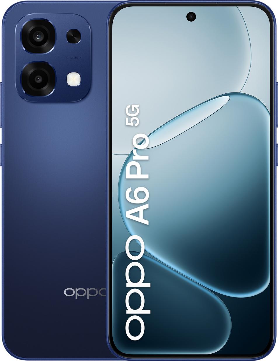 OPPO A6 Pro 5G, 16,7 cm (6.57"), 8 GB, 256 GB, 50 MP, Android 15, Modrá