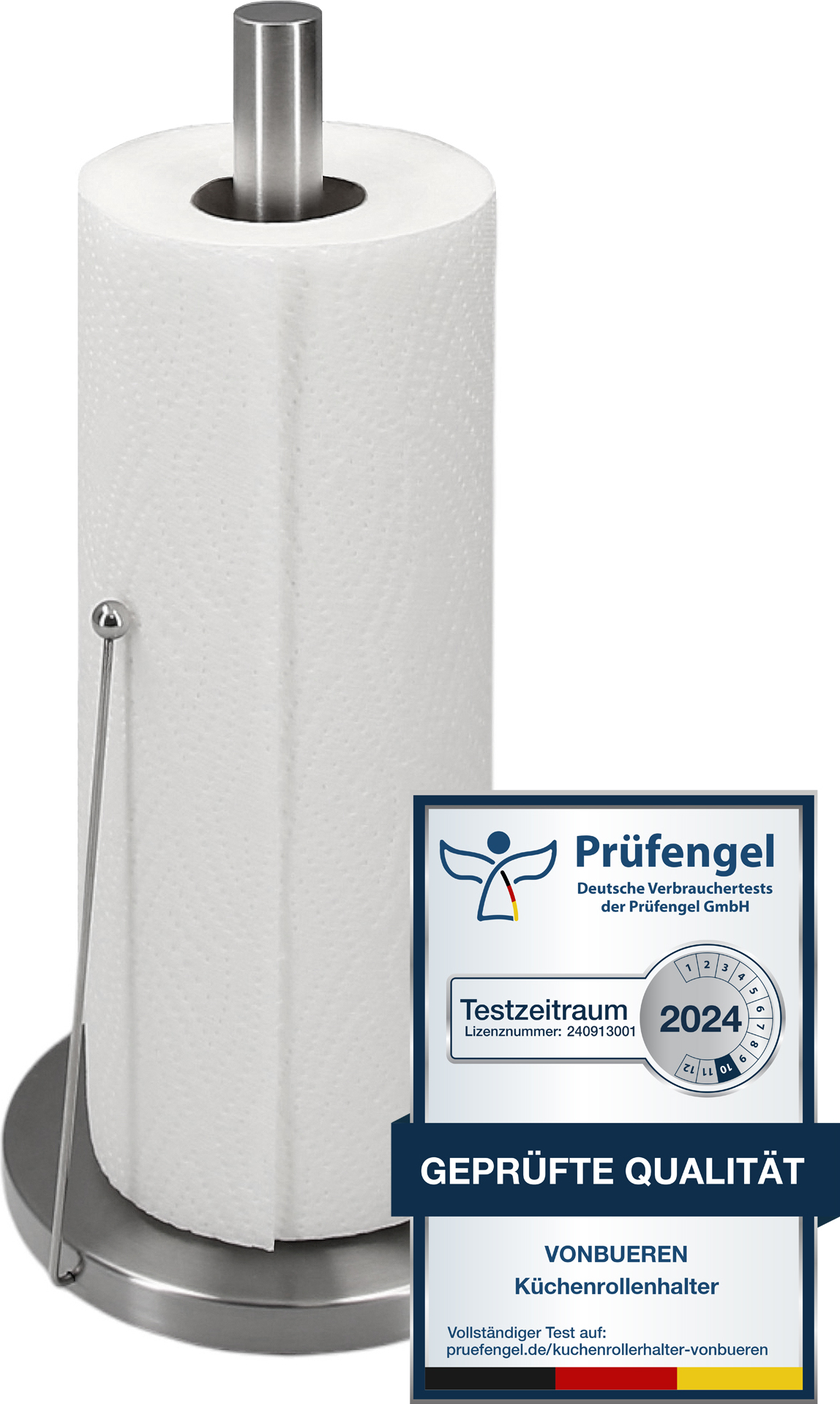 VonBueren Küchenrollenhalter stehend 32 x 15 cm