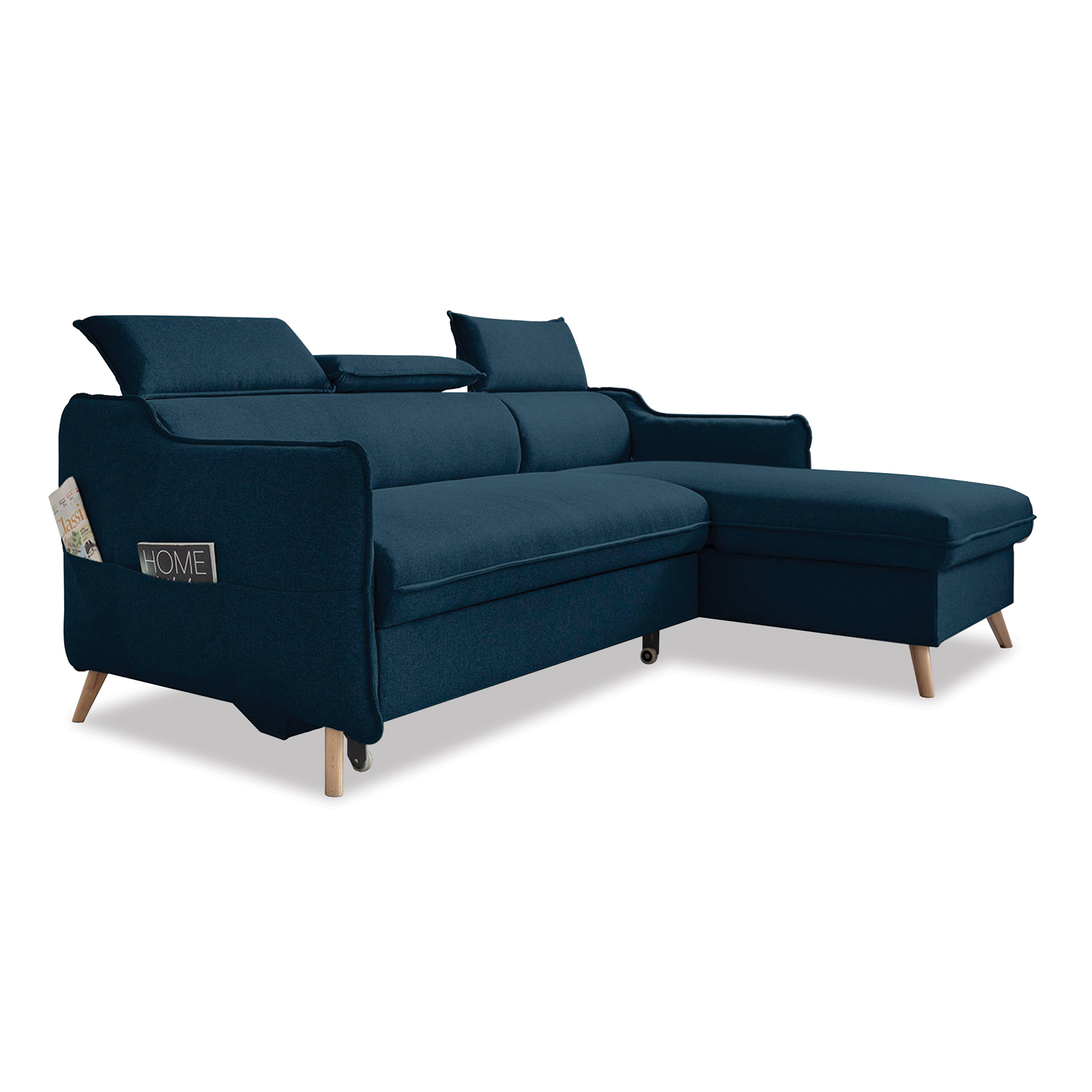 Ecksofa Sweet Harmony mit Bettfunktion MA-81 Tiefblau Ausrichtung Rechts