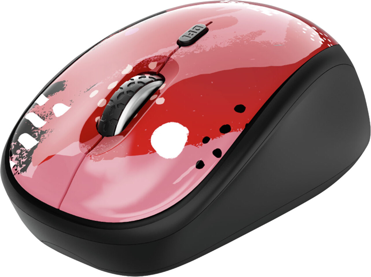 Trust Yvi, rechts, Optisch, RF Wireless, 1600 DPI, Schwarz, Rot 24440