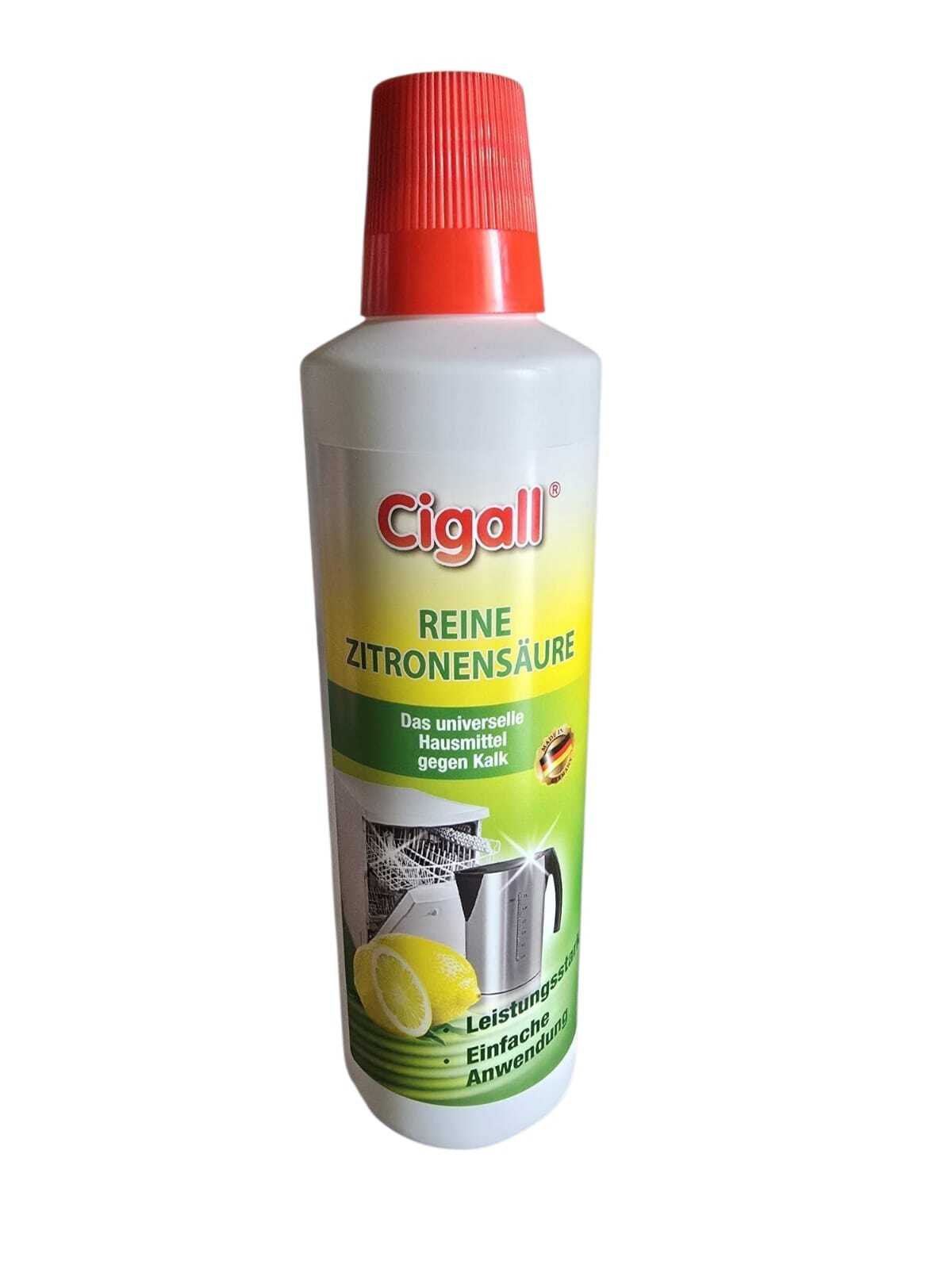 WECO Cigall Reine Zitronensäure 500 ml Rundflasche