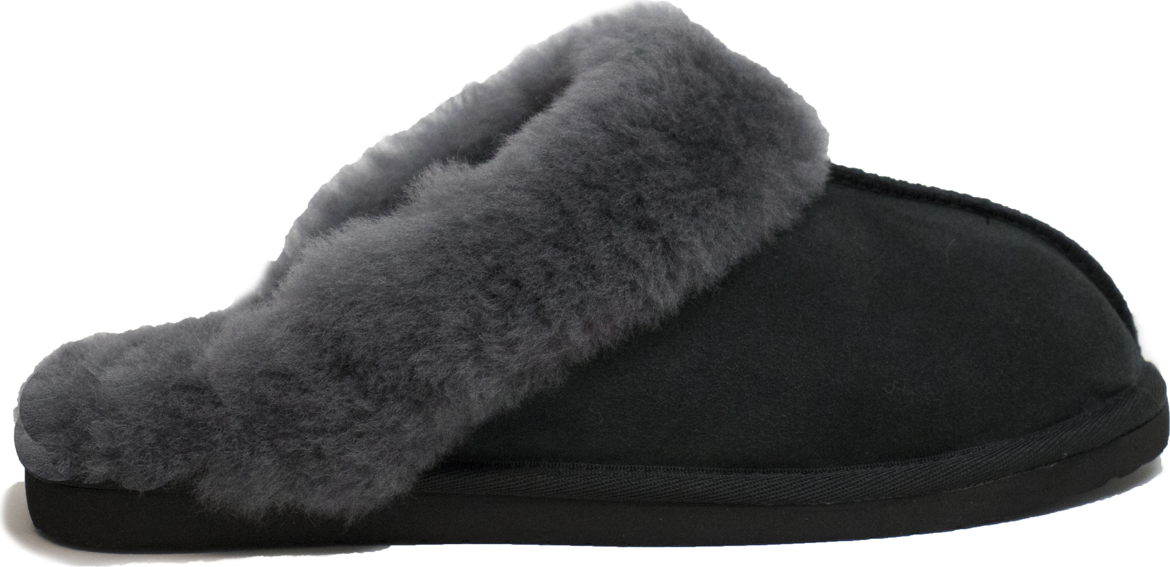 Reissner Lammfelle Lammfell Pantoffel NADINE mit Fellkranz schwarz 39 NADINE-SCH-39