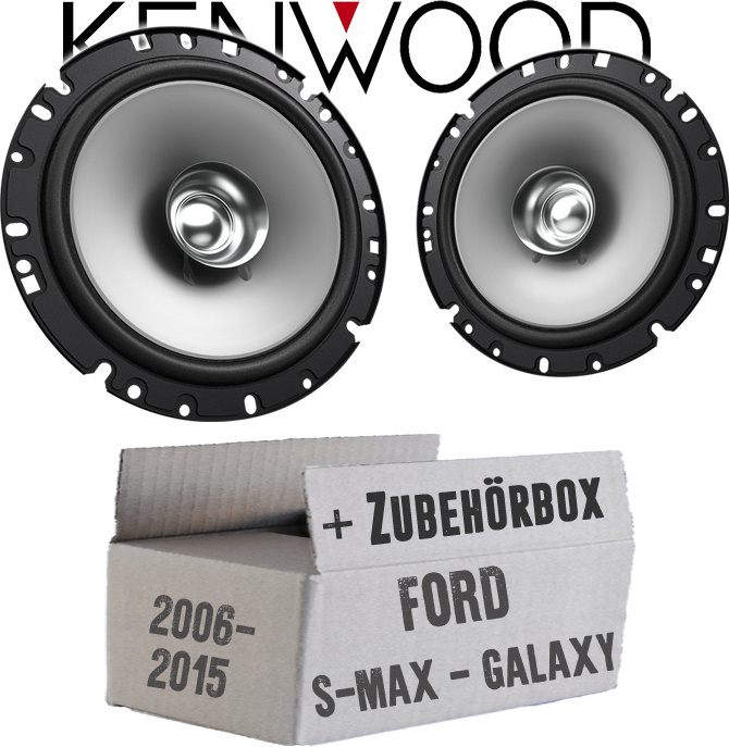 Lautsprecher Boxen Kenwood KFC-S1756 - 16,5cm Koax Auto Einbauzubehör - Einbauset passend für Ford S- JUST SOUND best choice for caraudio FoSmGaKx_KFC-S1756