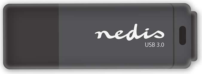 Nedis Flash Laufwerk - 64 GB - USB Type-A - Lesegeschwindigkeit: 80 MB/s - Schreibegeschwindigkeit: 10 MB/s FDRIU364BK