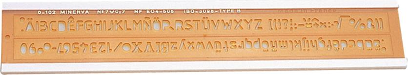 MINERVA Schriftschablone Schrifthöhe: 8 mm 1008-08D