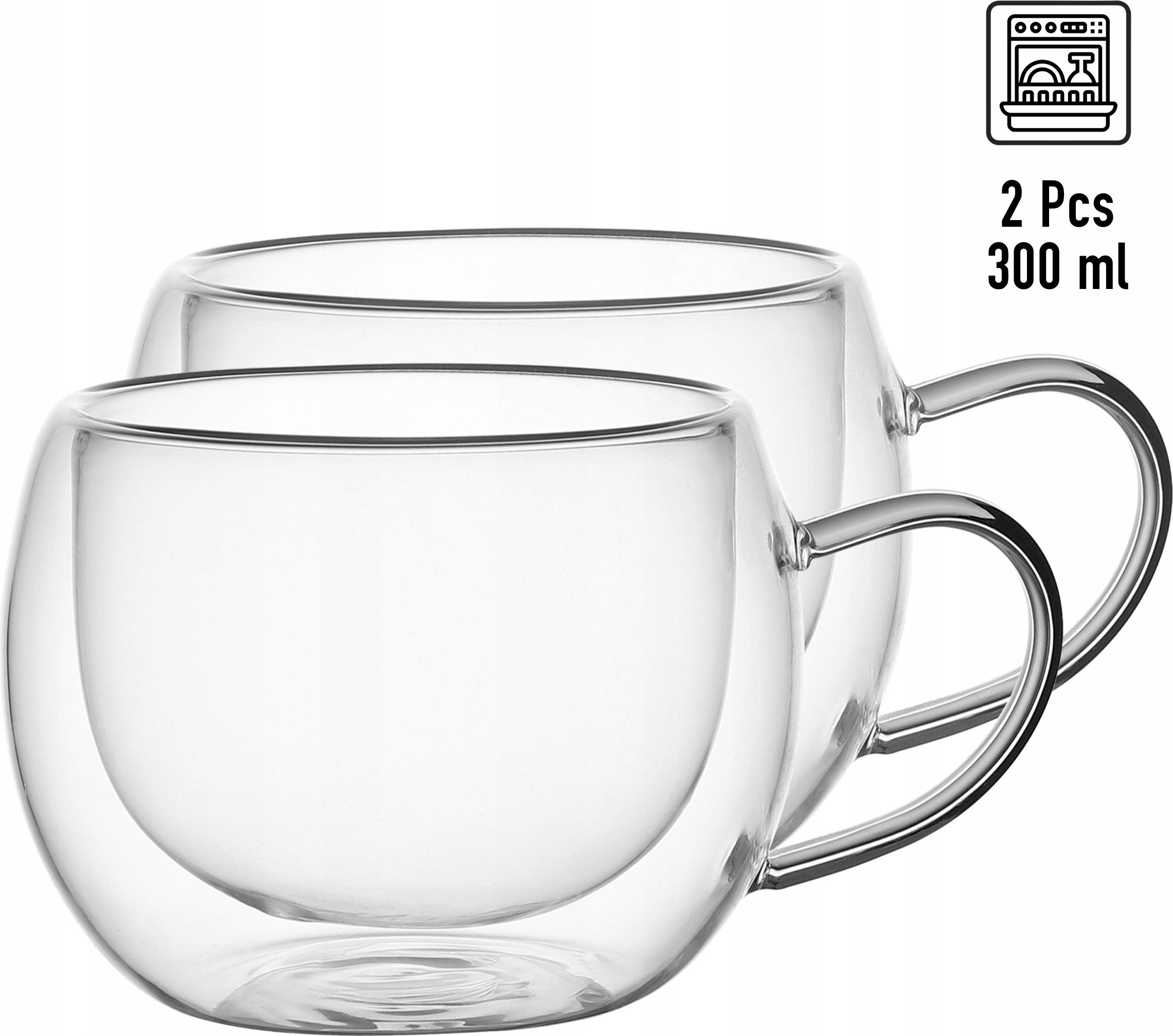 THERMOGLÄSER TASSEN FÜR LATTE-KAFFEE UND TEE SET 2 Stück