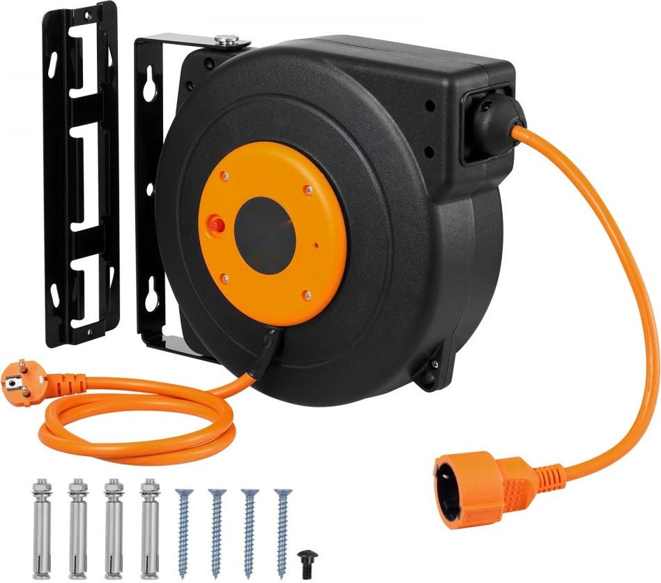 StarTech Automatische Kabeltrommel mit Wandhalterung - Kabelaufroller 19m Verlängerungskabel - Ideale Lösung für Zuhause und Büro SSSJXQ65FTCHXZIKRV2