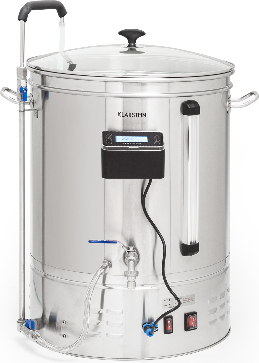 Klarstein Bierbrauset zum Selber Brauen, Edelstahl-Bierbrauset, 65L Bierbrauanlage, Maischekessel Beer Brewing Kit für Anfänger, App-Steuerung, Auto-Modus, Zirkulation Pumpe, 3300W Bier Braukessel