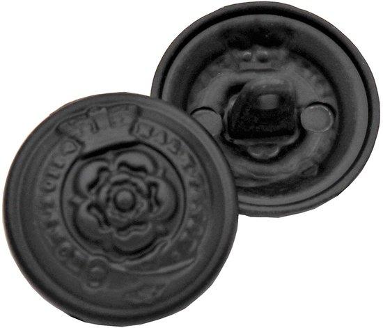 OEM 10 Stück schwarze matte Metallbolzen Schachtknöpfe kleine Blumenkronen 2cm 2026