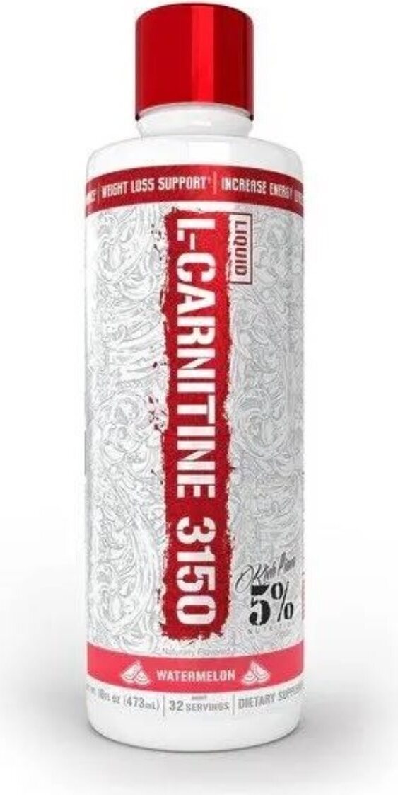 Rich Piana 5% Nutrition | L-Carnitine Liquid 3150 | 4 Type Carnitine Matrix Watermelon 14714