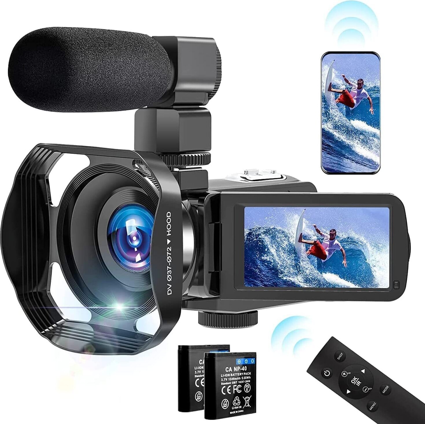 Breutetastisch Videokamera Camcorder 4K 56MP WiFi IR Nachtsicht