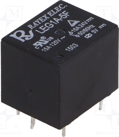 TNE 3x Relais: elektromagnetisch USpule : 5VDC 15A/120VAC LEG1A-5F Elektromagnetisch _1GH_LEG-1A-5F