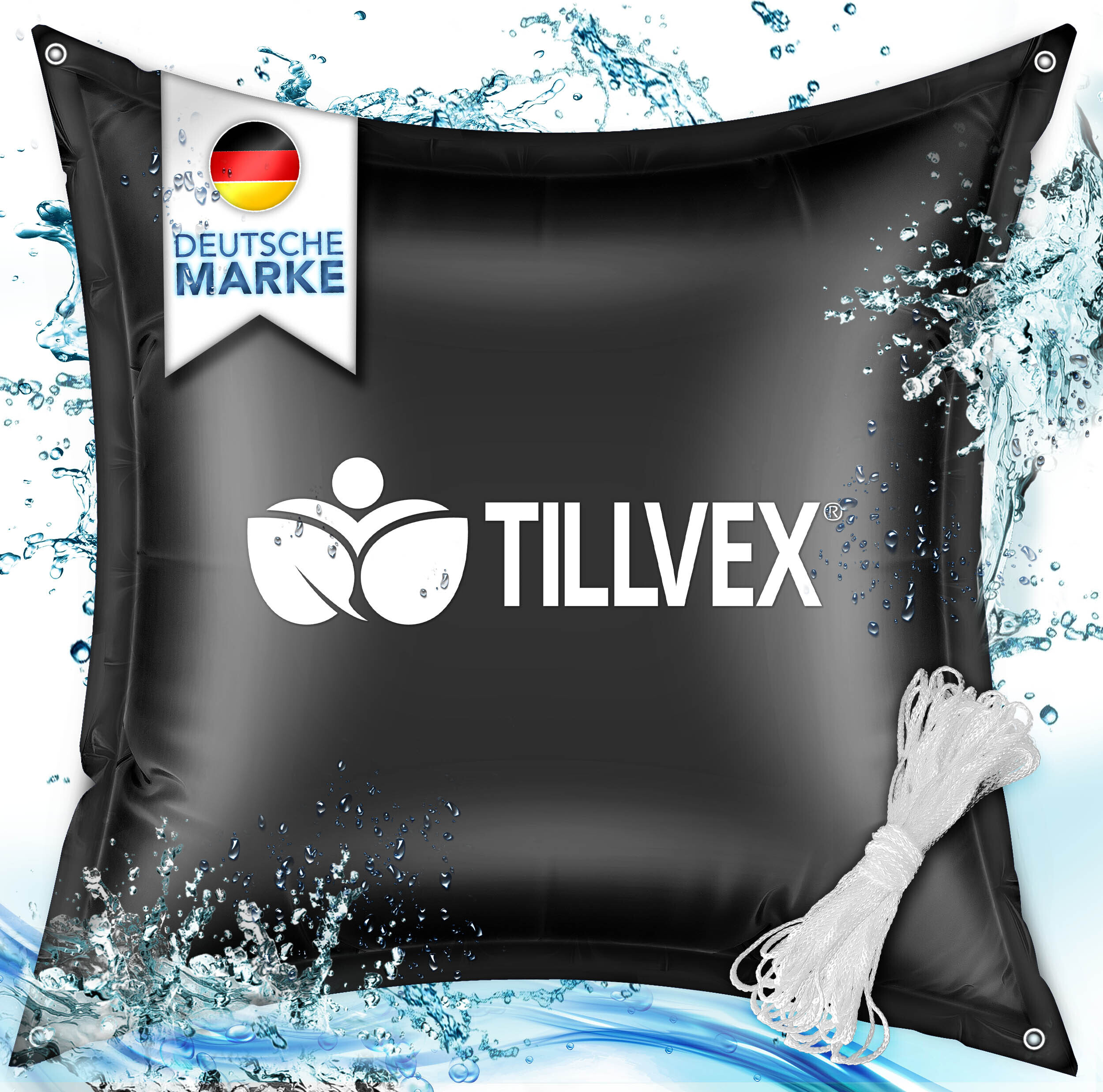 Cuscino Invernale Per Piscina 120x120 Cm, In PVC Resistente Al Freddo, Antiaffondamento Per Telo Di Copertura, Con Occhielli Per Fissaggio - 5