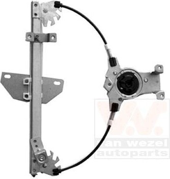VAN WEZEL Regulátor okien bez elektromotora zadný ľavý (3388265) pre Nissan