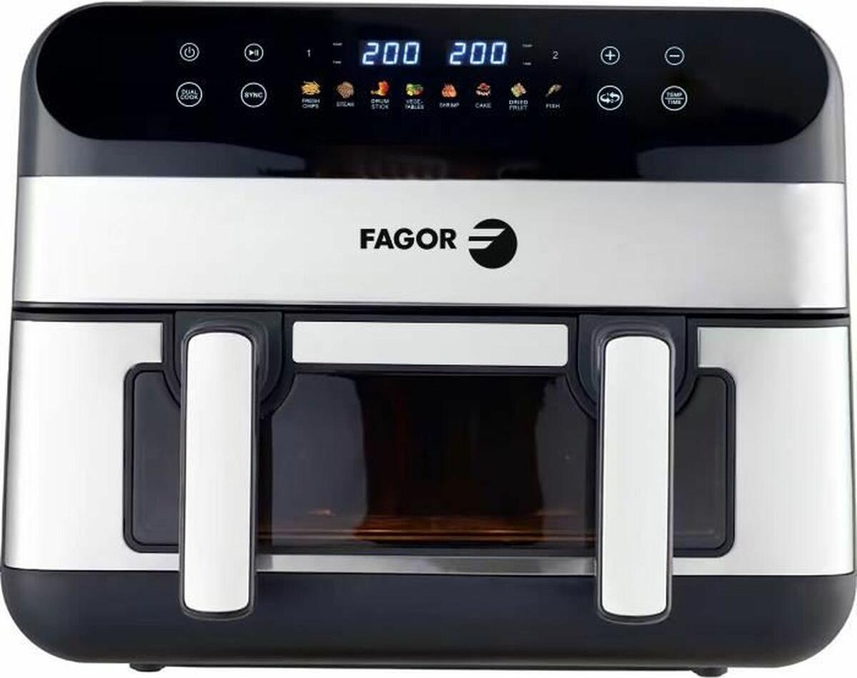 FAGOR – Airfryer FGF10 – 10 l – 2400 W – Touchscreen – 8 voreingestellte Modi – großer Gartank