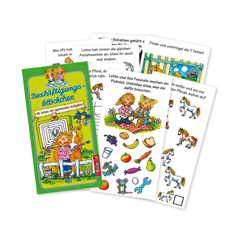 Lutz Mauder Verlag Beschäftigungsblöckchen Pferd Mein Ponyhof 13202