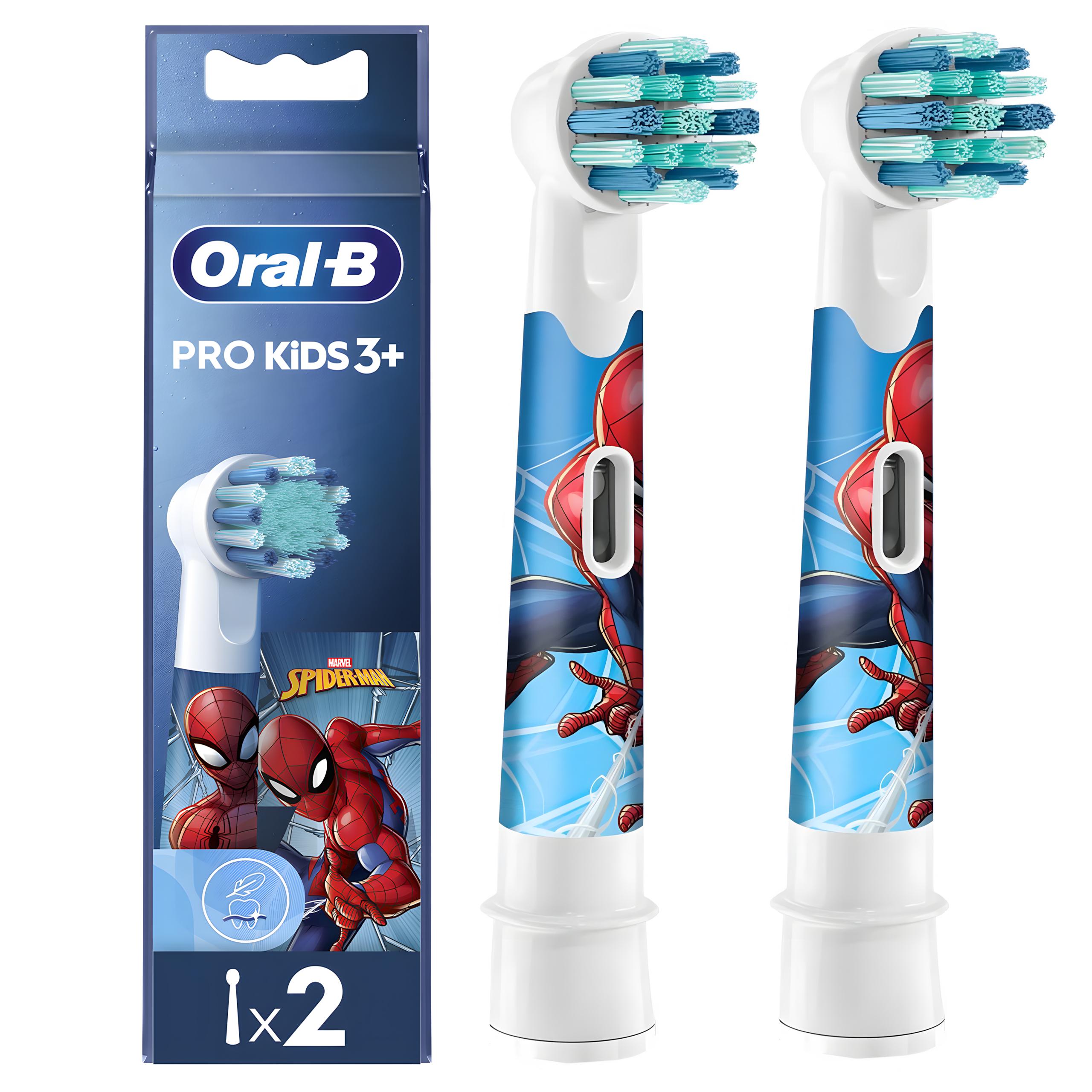 Braun Oral-B Oral-B Kids EB10 Spiderman Ersatzbrsten fr Kinder 2 Stck Extra weich Fr rotierende Oral-B Zahnbrsten
