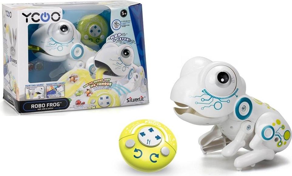 Silverlit Robo Frog – Grenouille Robot Télécommandée Qui Saute, Attrape, Joue Et Fait Des Sons – Jeu Interactif 5 Ans+