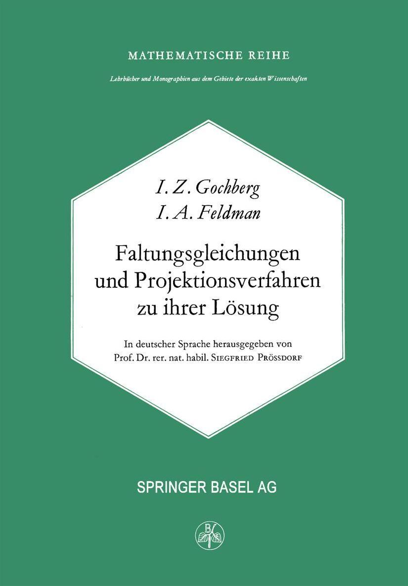 Sonstige Verlage Faltungsgleichungen und Projektionsverfahren zu ihrer Lösung