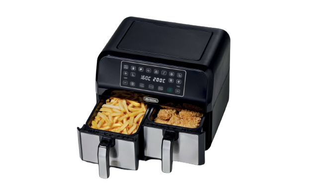 Ariete 4624 Teplovzdušná fritéza s dvojitým košom 8 l 1700 W Čierna, strieborná