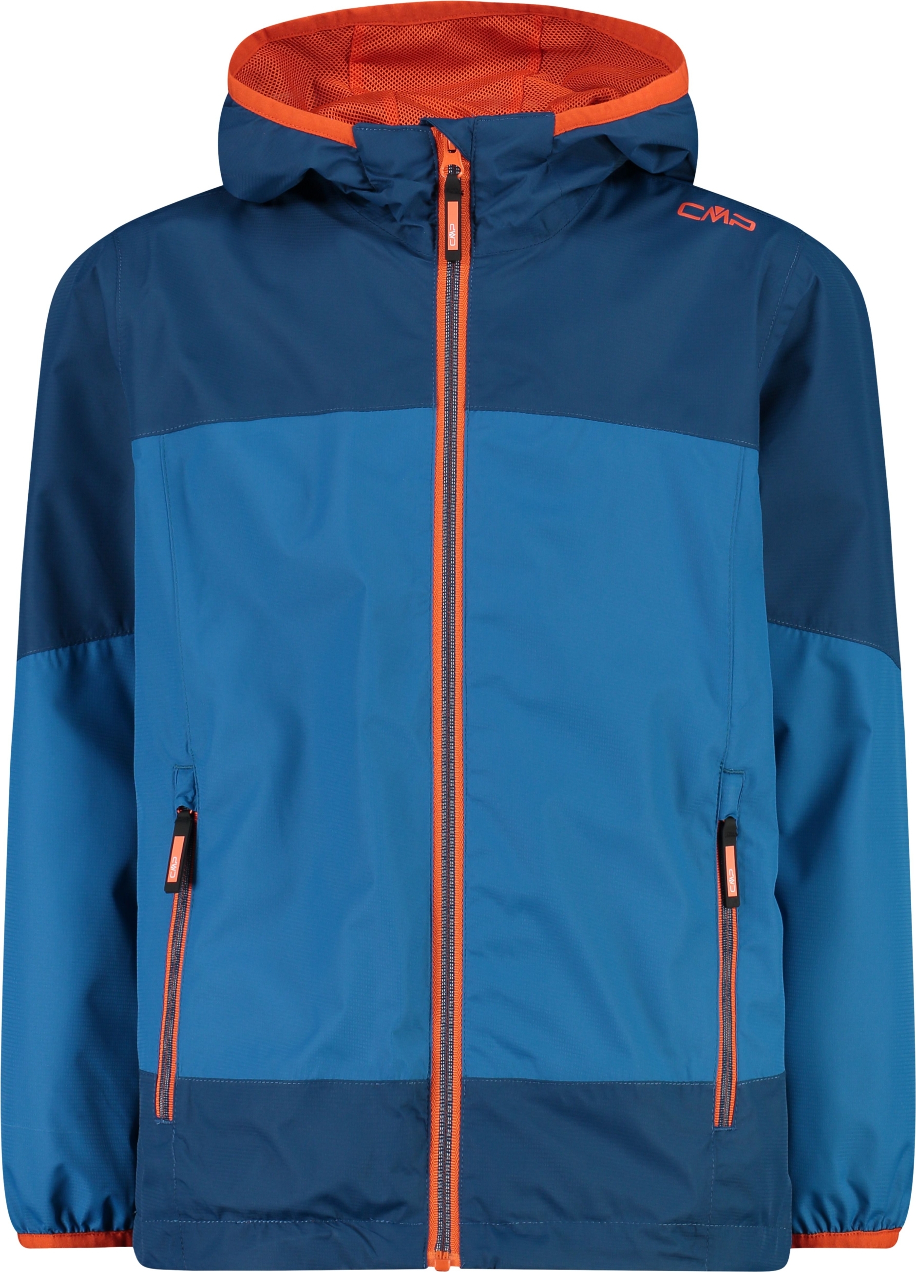 Cmp Kid Jacket Fix Hood Ocean Ocean 128 34Z5224