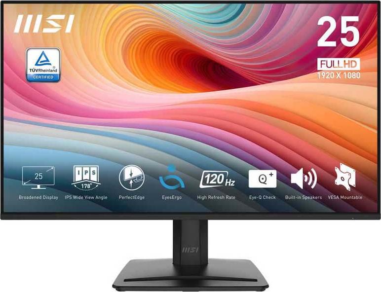 MSI PRO MP251 E2, 62,2 cm (24.5"), 1920 x 1080 px, Full HD, LED, 4 ms, Čierna