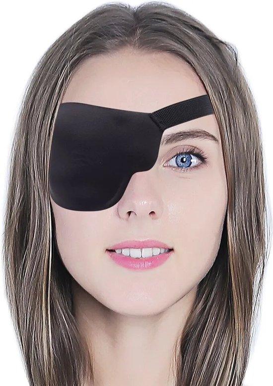 OEM Postoperatives 3D-Ooglappe für das rechte Auge, mit verstellbaren Gummibändern, schwarz, 3D-Großrundform. 2026