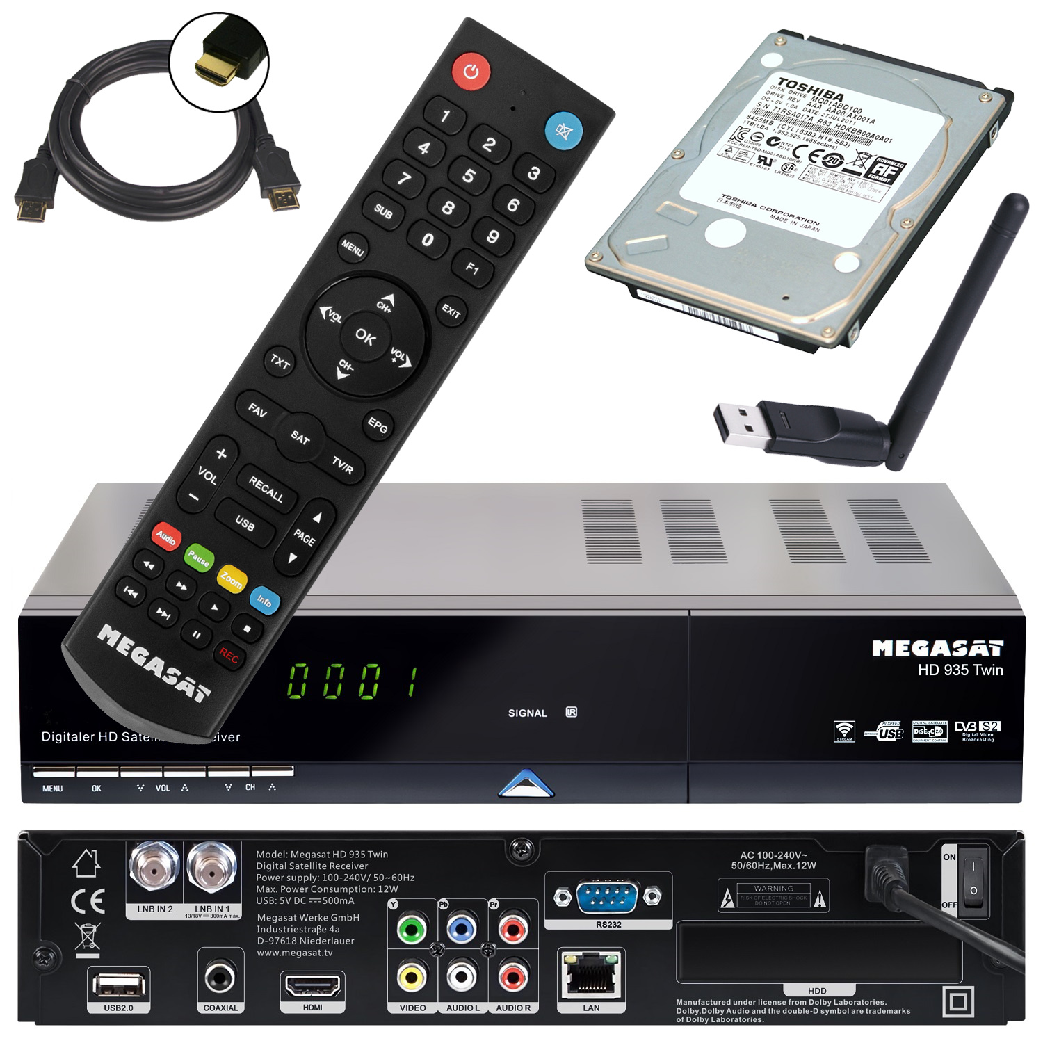 Telecomando Bonremo BC39994R Per Decoder MEGASAT HD935TWIN - Foto 2