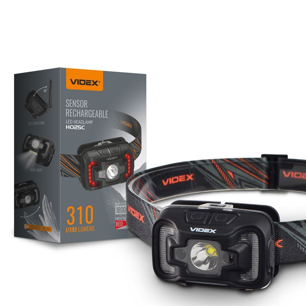 LED aku čelovka 310 lm | VIDEX