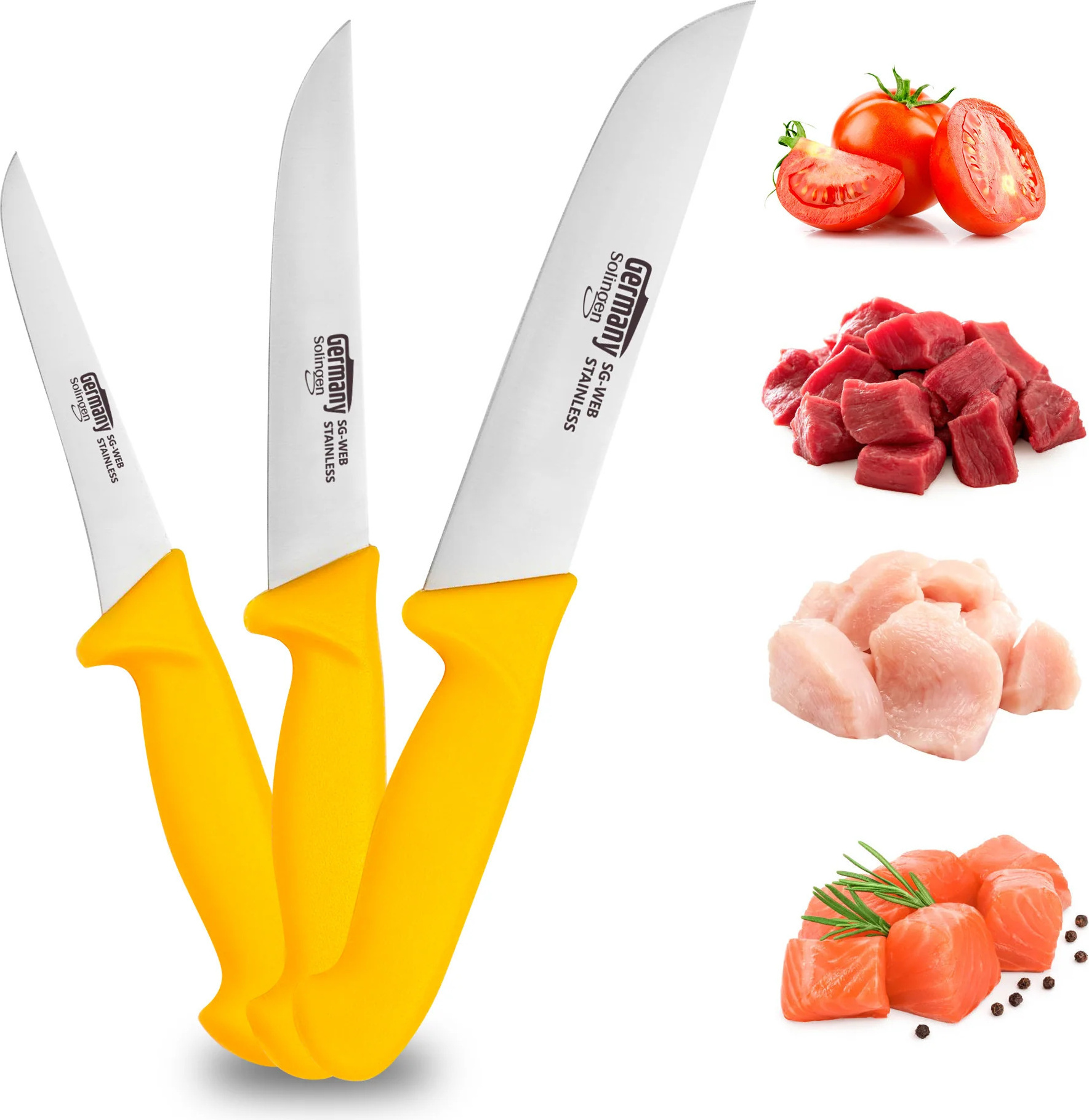 EIKASO Solingen Küchenmesser Set 6-teilig – Aus Molybdänstahl 1.4116, Made In Germany