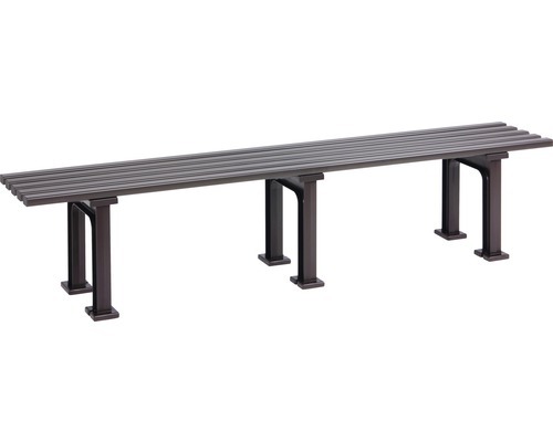 Blome Gartenbank Mono ll, 4-Sitzer, Pflegeleichte Kunststoff, mit 5 Mehrkammerprofilen & 3 Standfüßen, Braun 70522