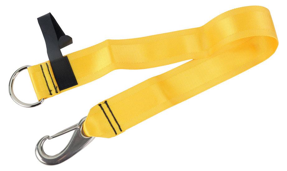 Dönges Schlauchtragegurt mit Karabiner, Länge 80 cm, Gurtbreite 50 mm, gelb